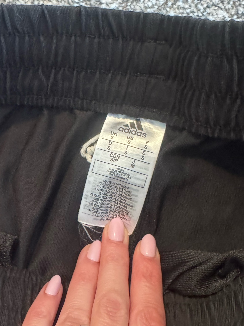 adidas Black Men's Jogger Sweatpants with White Logo, S NWOT - Picture 3 of 4